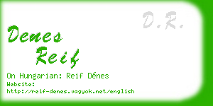 denes reif business card